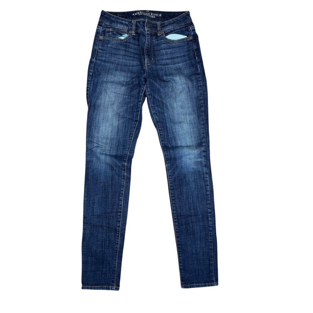 AE American Eagle Outfitters Hi-Rise Skinny Jeans Womens Sz 6 Long